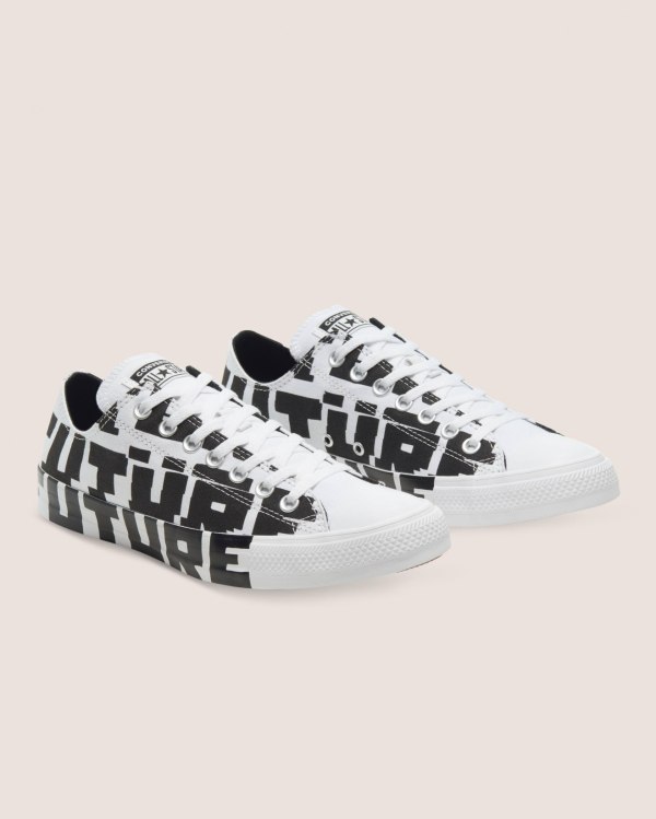 Converse Chuck Taylor All Star Create Future Sort Hvide Sko Danmark - Converse Lave Sneakers Herre -